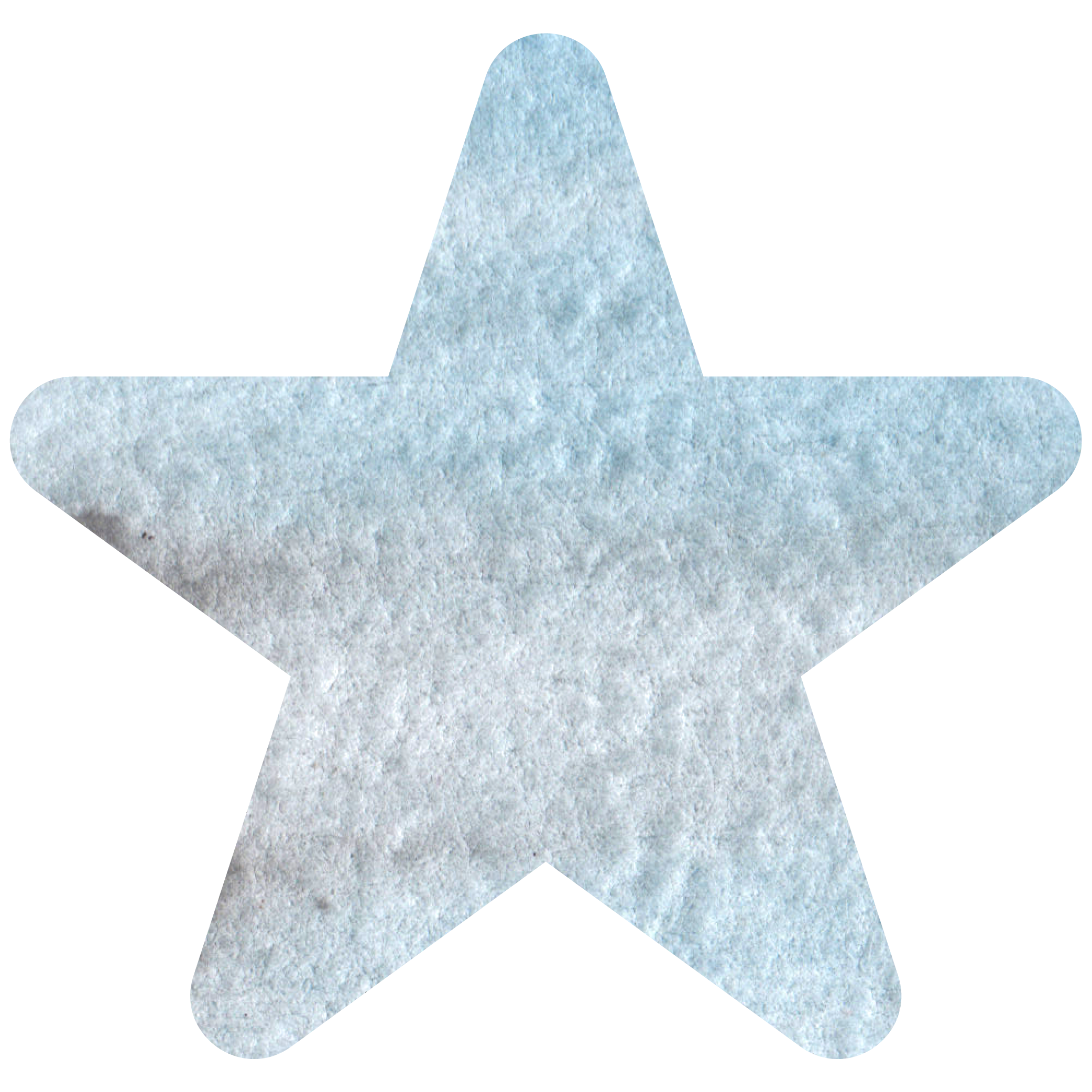 Blue star with sand-like texture