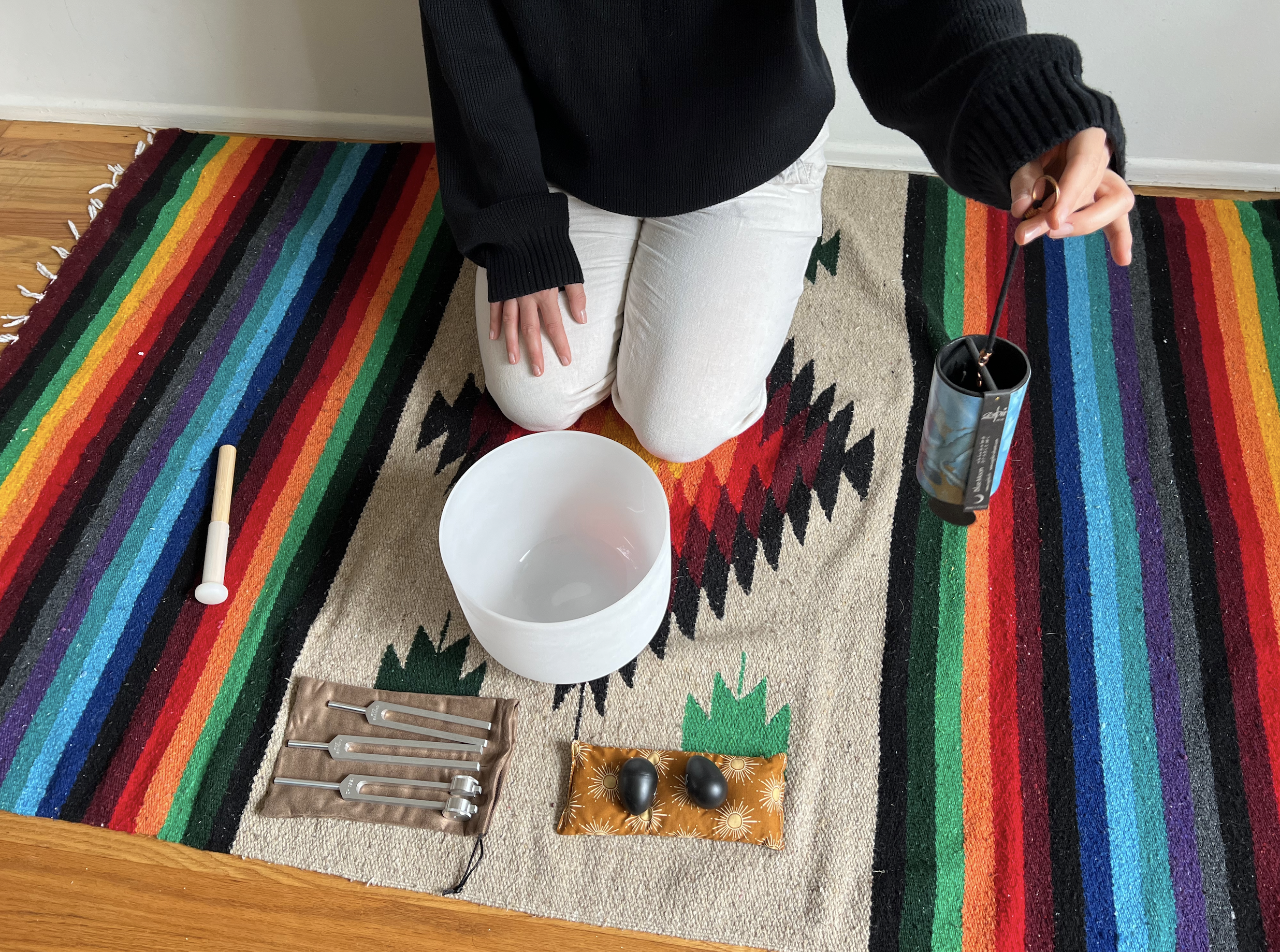 sound healing set up